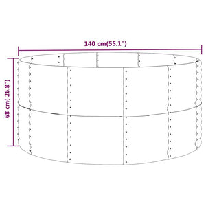 Ζαρντινιέρα Ανθρακί 140x140x68εκ Γαλβανισμένος χάλυβας