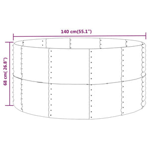 Ζαρντινιέρα Ασημί 140x140x68 εκ. Γαλβανισμένος χάλυβας