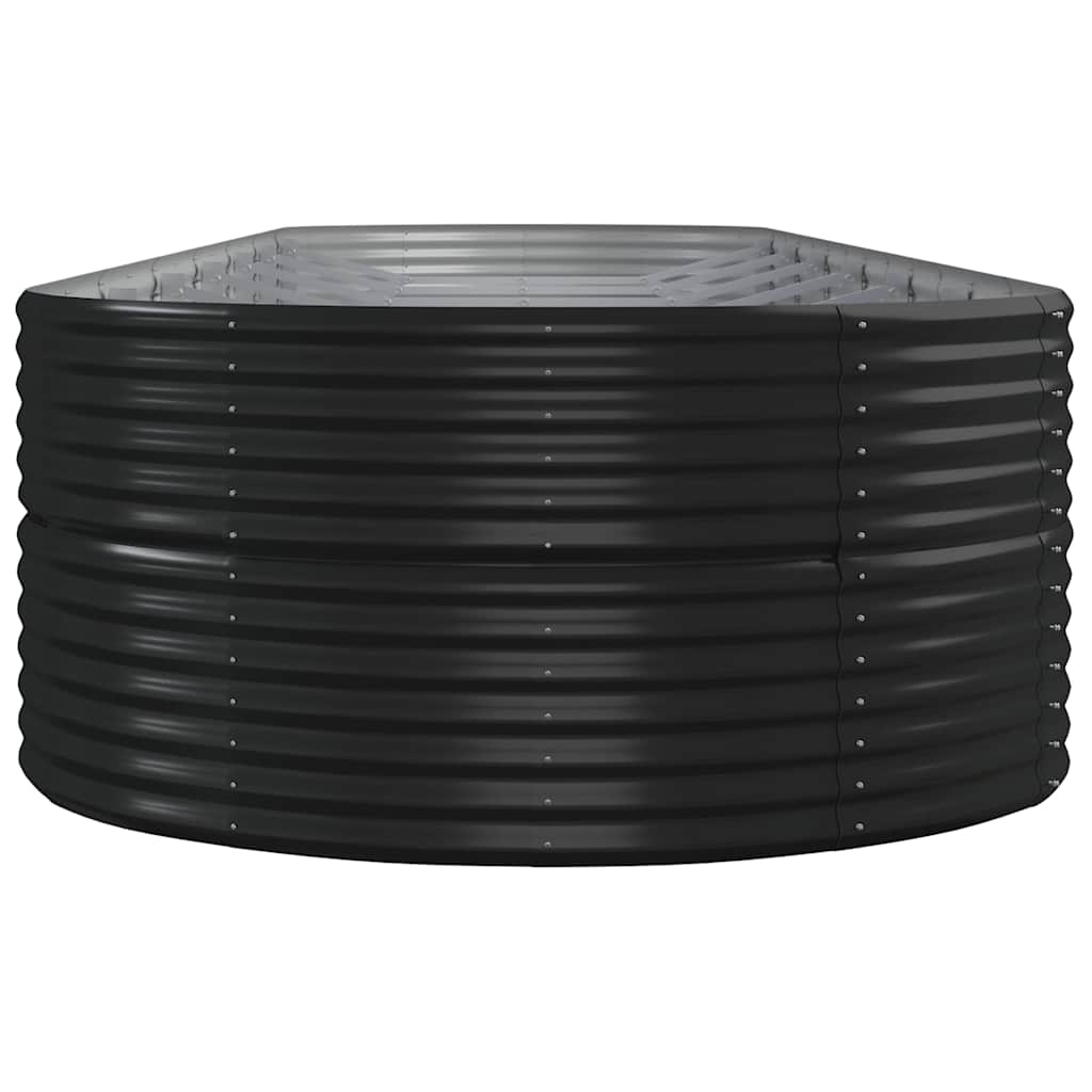 Ζαρντινιέρα Ανθρακί 584x140x68εκ Ατσάλι με Ηλεκτρ. Βαφή Πούδρας