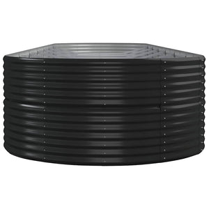 Ζαρντινιέρα Ανθρακί 584x140x68εκ Ατσάλι με Ηλεκτρ. Βαφή Πούδρας