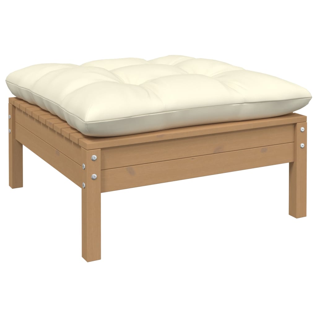 Σαλόνι Κήπου Σετ 5 τεμ. από Ξύλο Ακακίας & Κρεμ Μαξιλάρια - Pakobazaar