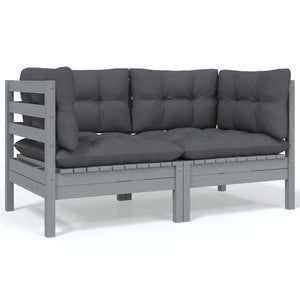 Σαλόνι Κήπου 5 Τεμαχίων από Μασίφ Ξύλο Πεύκου με Μαξιλάρια