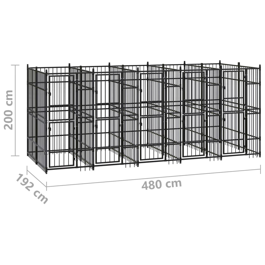 Κλουβί Σκύλου Εξωτερικού Χώρου 9,22 μ² από Ατσάλι - PAKOBAZAAR