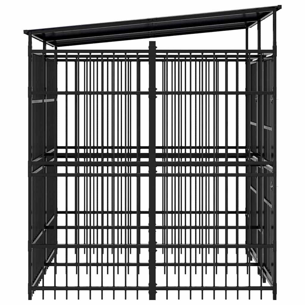 Κλουβί Σκύλου Εξωτερικού Χώρου με Οροφή 3,69 μ² από Ατσάλι - PAKOBAZAAR