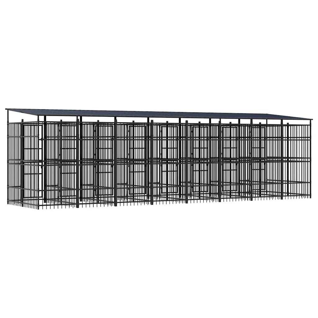 Κλουβί Σκύλου Εξωτερικού Χώρου με Οροφή 14,75 μ² από Ατσάλι - PAKOBAZAAR