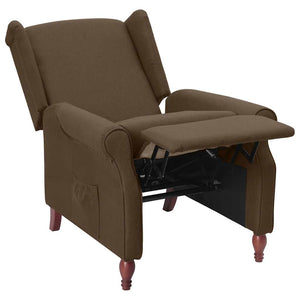 Πολυθρόνα Ανακλινόμενη Καφέ Υφασμάτινη
