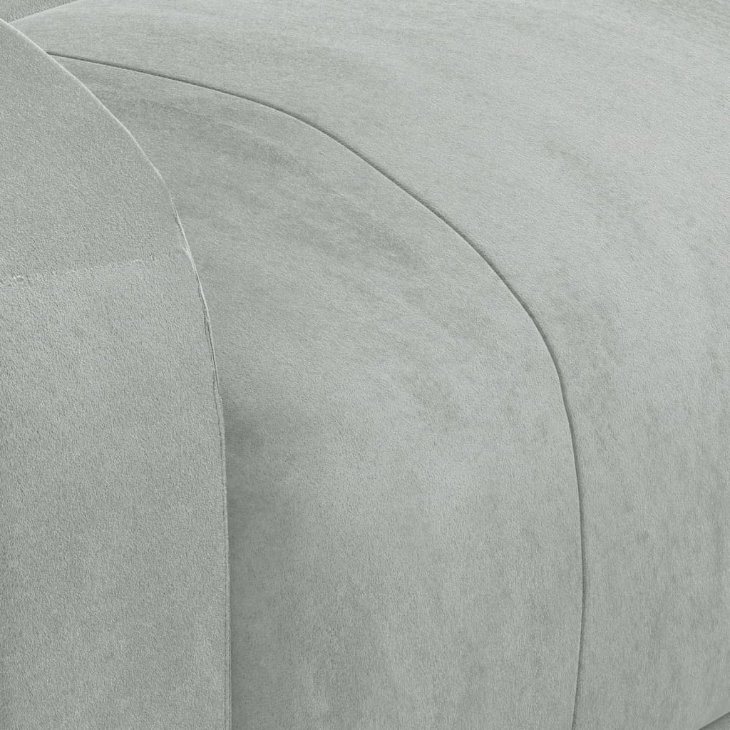 Καρέκλα Ανακλινόμενη Ανοιχτό Γκρι Βελούδινη