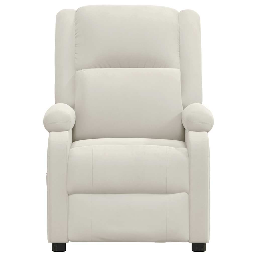 Πολυθρόνα Μασάζ Κρεμ Βελούδινη