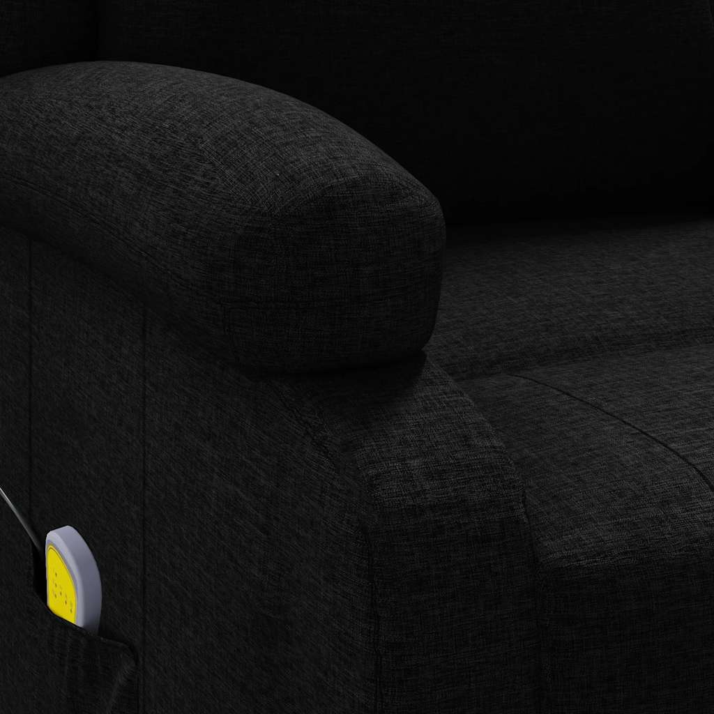 Πολυθρόνα Μπερζέρα Μασάζ Μαύρη Υφασμάτινη