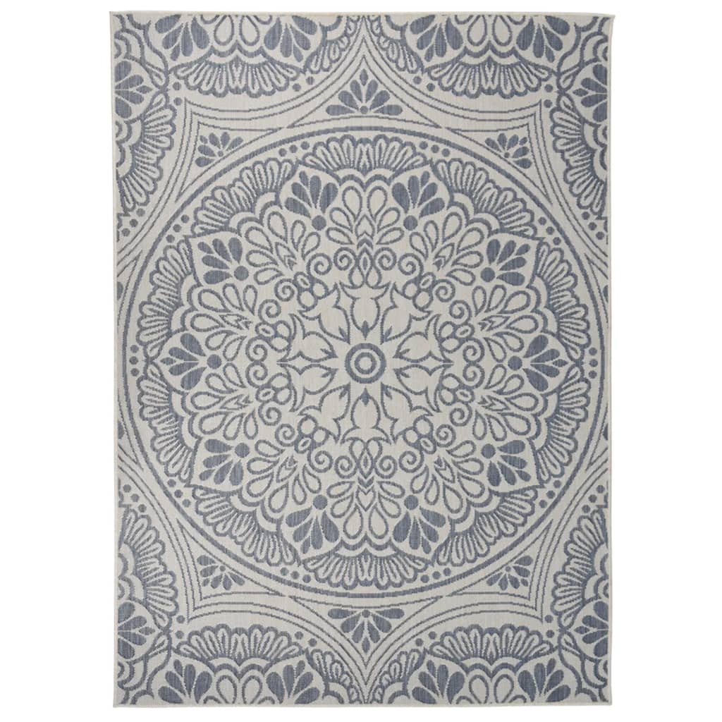 Χαλί Εξωτερικού Χώρου με Επίπεδη Ύφανση Μπλε Σχέδιο 200x280 εκ.