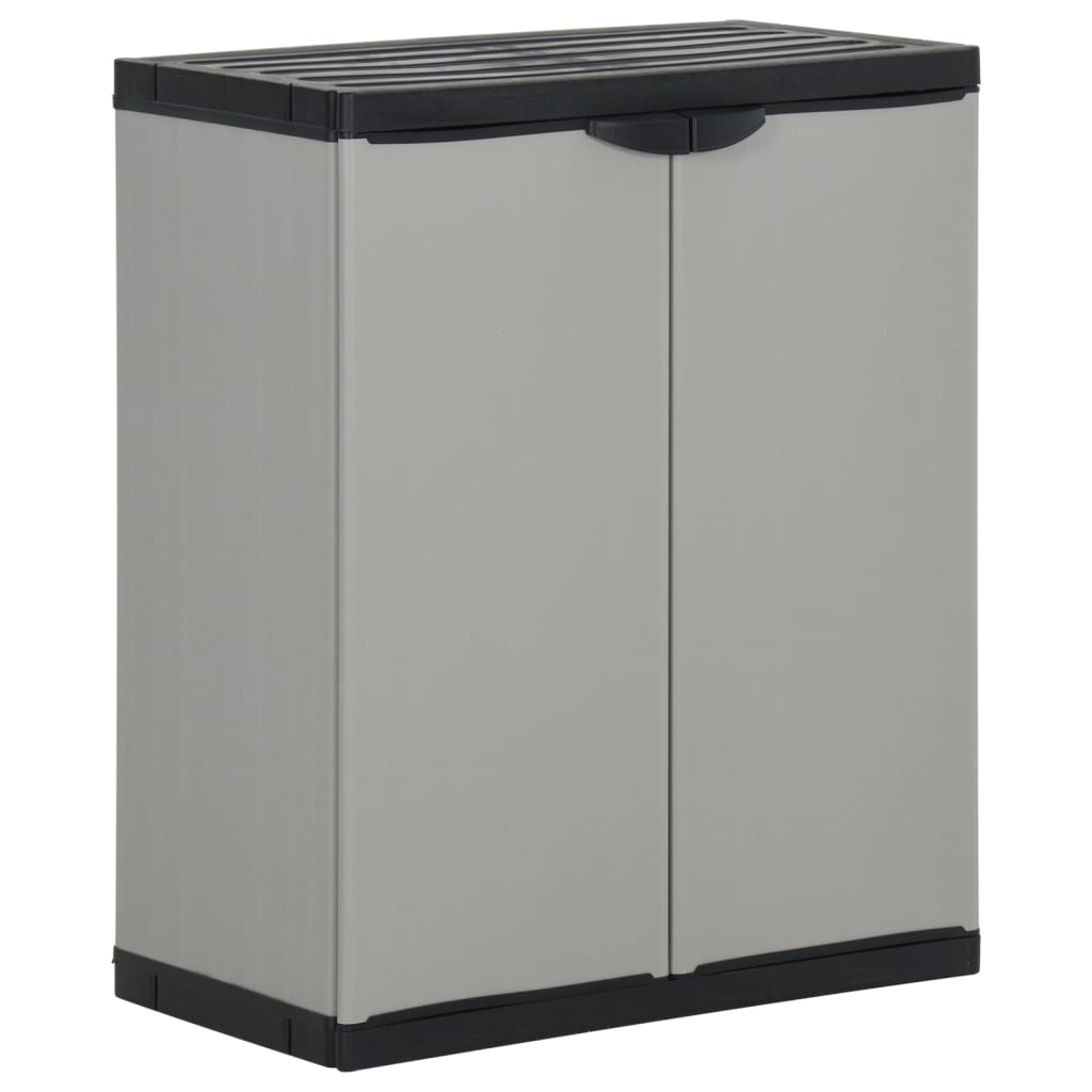 Κάδος Απορριμάτων Κήπου Γκρι/Μαύρο 68x40x85 εκ. Πολυπροπυλένιο - Pakobazaar