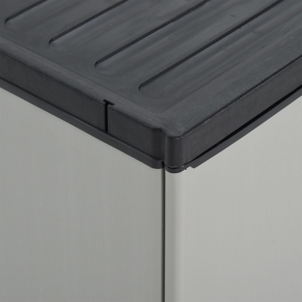Κάδος Απορριμάτων Κήπου Γκρι/Μαύρο 68x40x85 εκ. Πολυπροπυλένιο - Pakobazaar