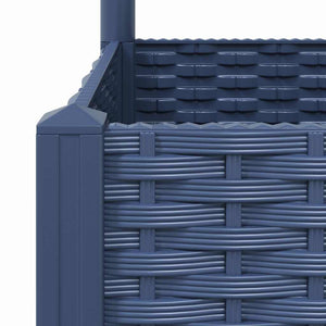 Ζαρντινιέρα Κήπου με Καφασωτό Μπλε Γκρι 120x40x121,5εκ από PP