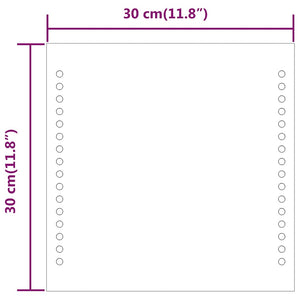 Καθρέφτης Μπάνιου με LED 30x30 εκ. - PAKOBAZAAR