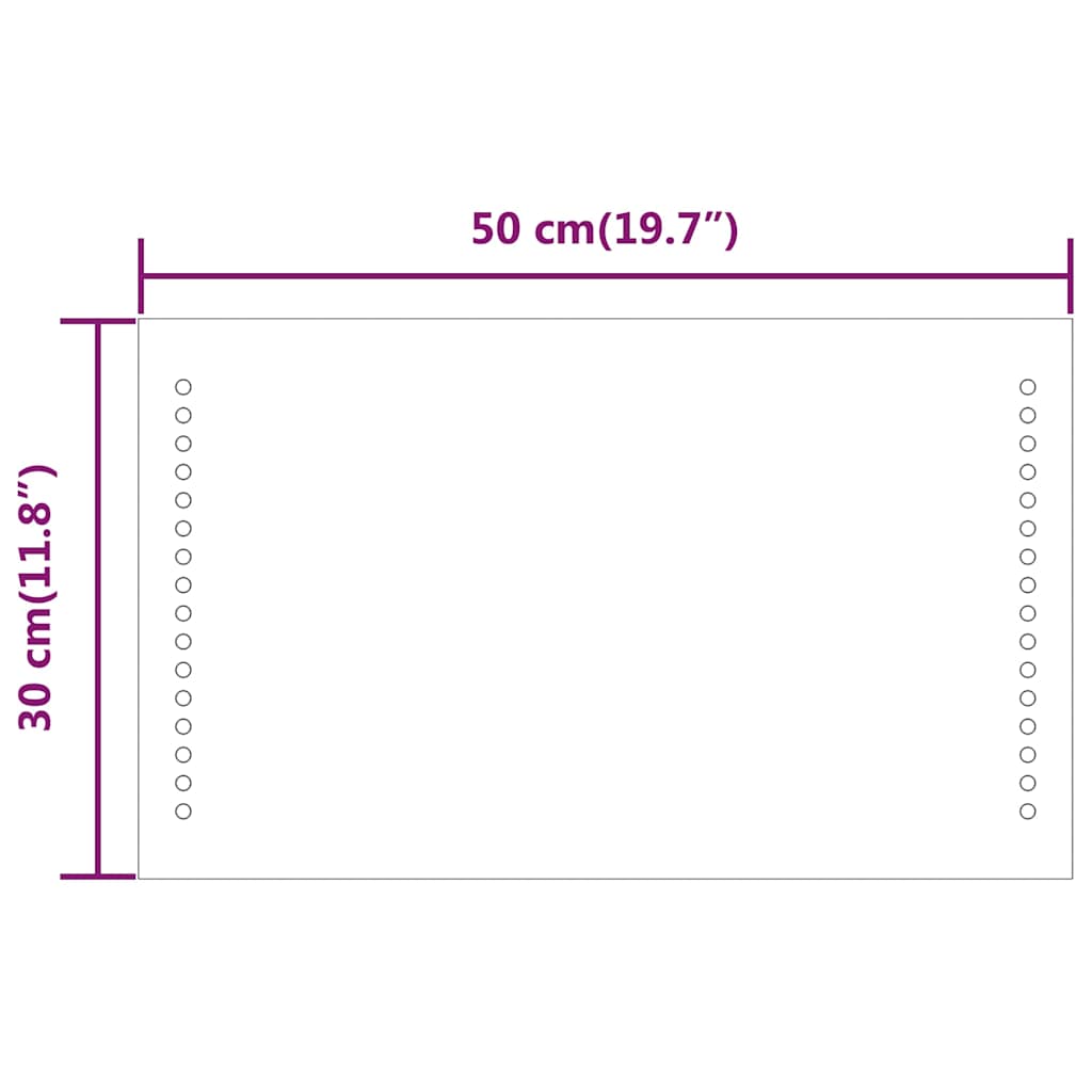 Καθρέφτης Μπάνιου με LED 50x30 εκ.