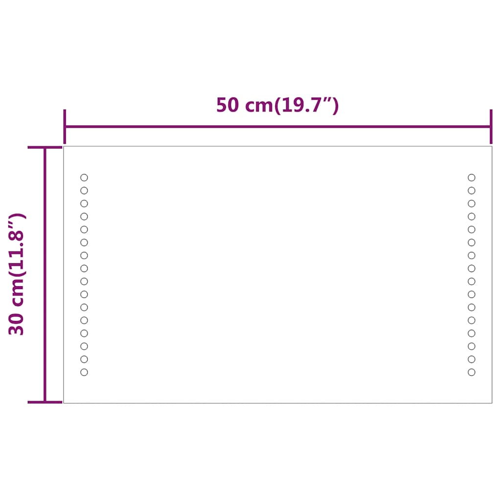 Καθρέφτης Μπάνιου με LED 50x30 εκ. - PAKOBAZAAR