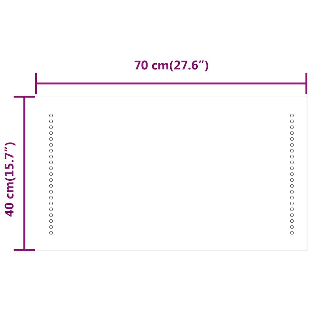 Καθρέφτης Μπάνιου με LED 70x40 εκ. - PAKOBAZAAR