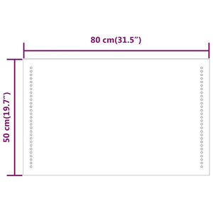 Καθρέφτης Μπάνιου με LED 80x50 εκ. - PAKOBAZAAR