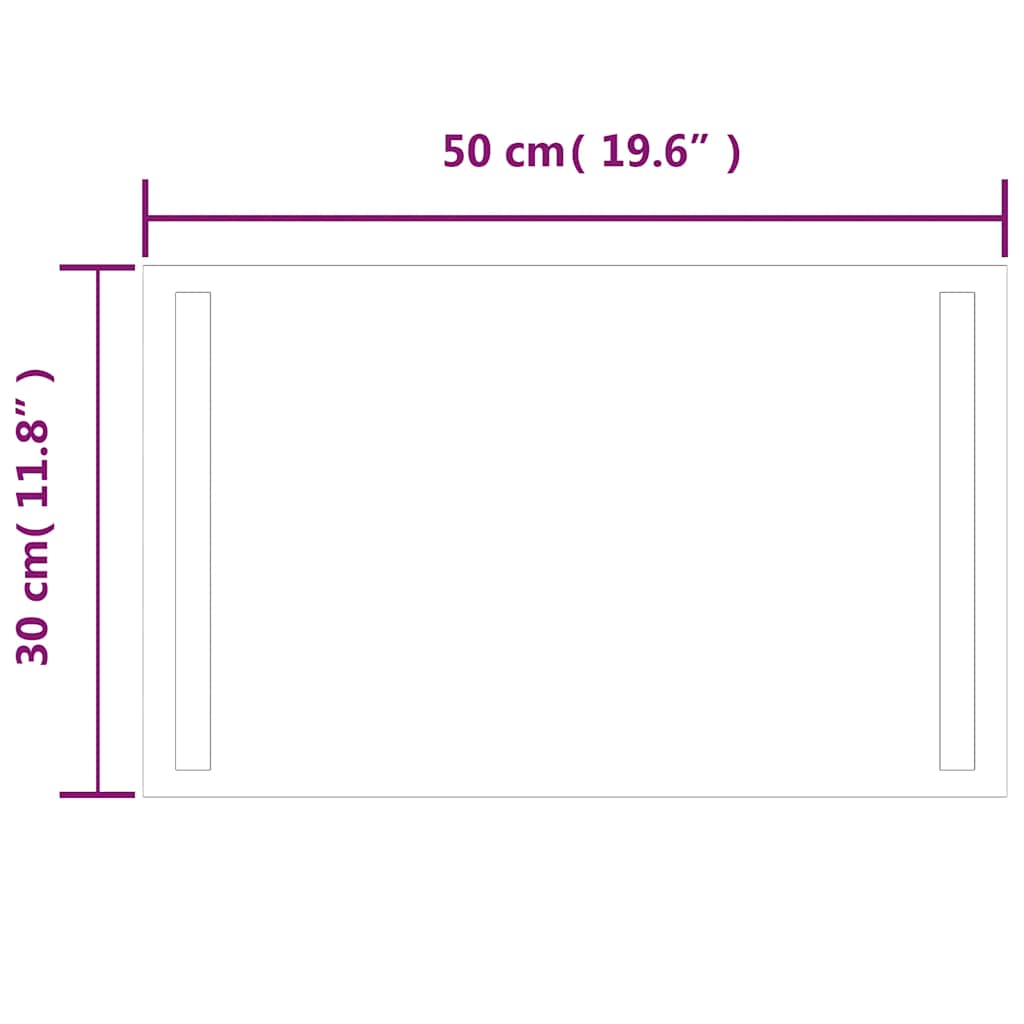 Καθρέφτης Μπάνιου με LED 50x30 εκ.