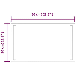 Καθρέφτης Μπάνιου με LED 60 x 30 εκ.