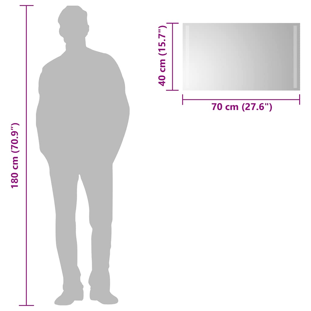 Καθρέφτης Μπάνιου με LED 70x40 εκ. - PAKOBAZAAR
