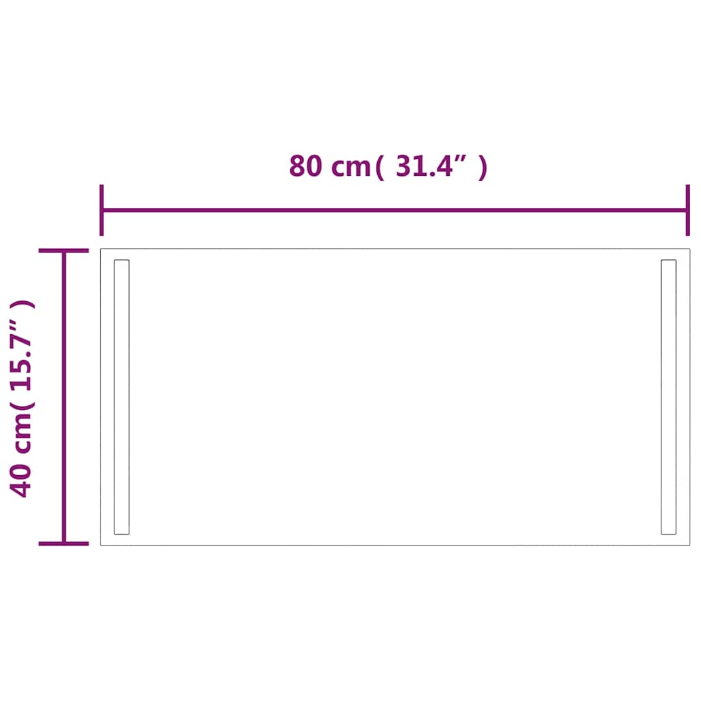 Καθρέφτης Μπάνιου με LED 80x40 εκ. - PAKOBAZAAR