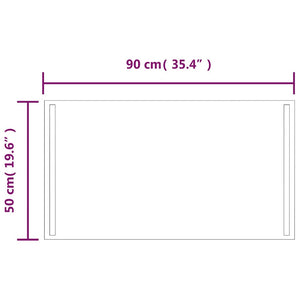 Καθρέφτης Μπάνιου με LED 90x50 εκ. - Pakobazaar