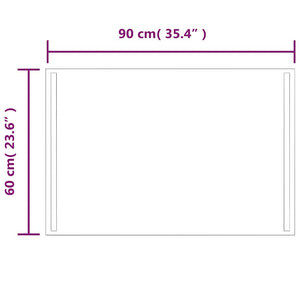 Καθρέφτης Μπάνιου με LED 90x60 εκ. - PAKOBAZAAR