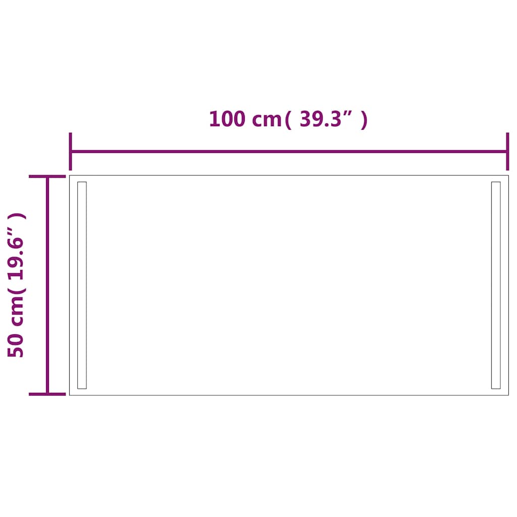 Καθρέφτης Μπάνιου με LED 100x50 εκ.