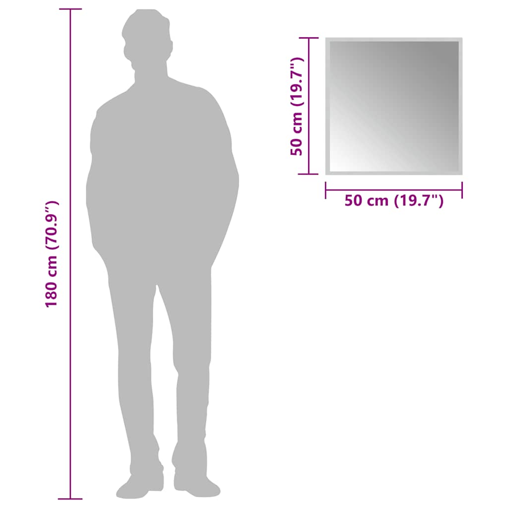Καθρέφτης Μπάνιου με LED 50x50 εκ. - PAKOBAZAAR