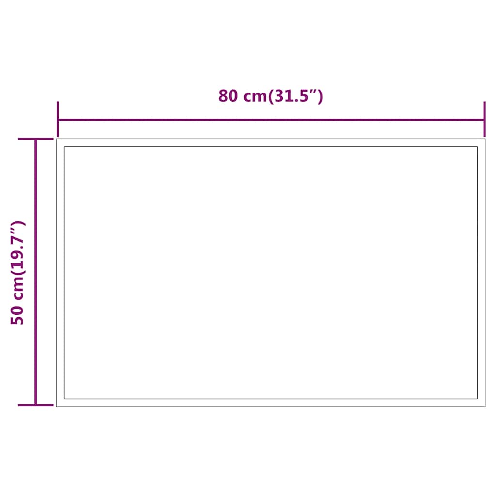 Καθρέφτης Μπάνιου με LED 80x50 εκ. - PAKOBAZAAR