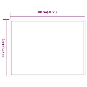 Καθρέφτης Μπάνιου με LED 80x60 εκ. - Pakobazaar
