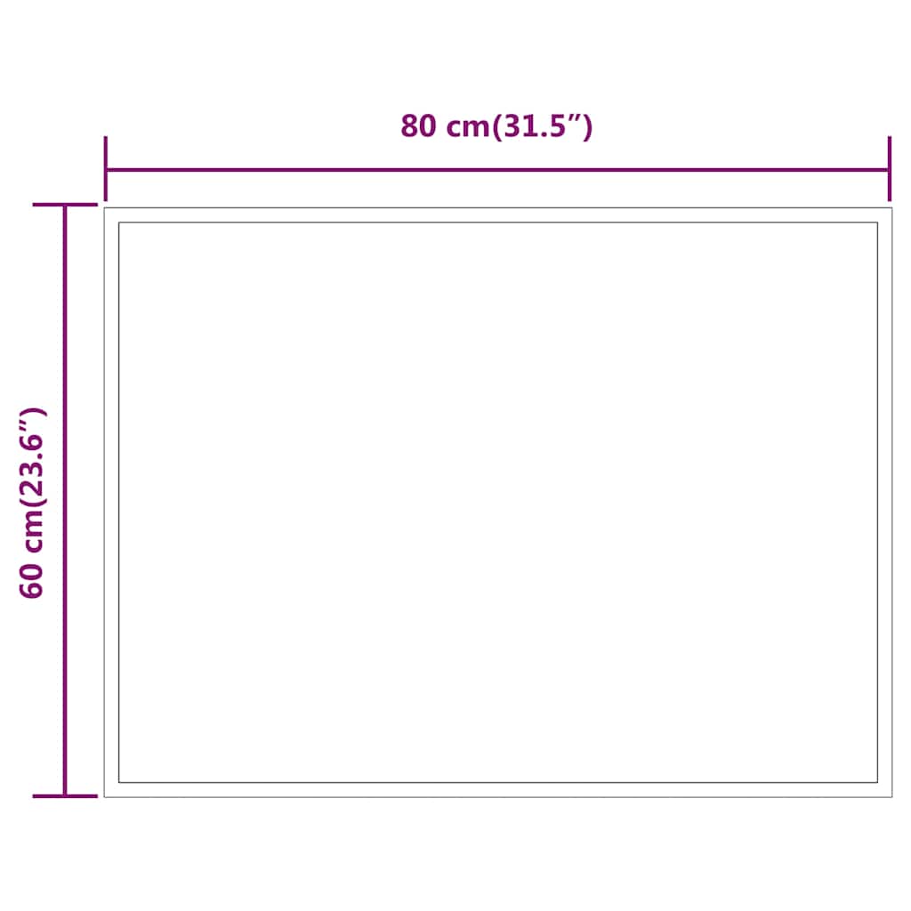 Καθρέφτης Μπάνιου με LED 80x60 εκ. - PAKOBAZAAR