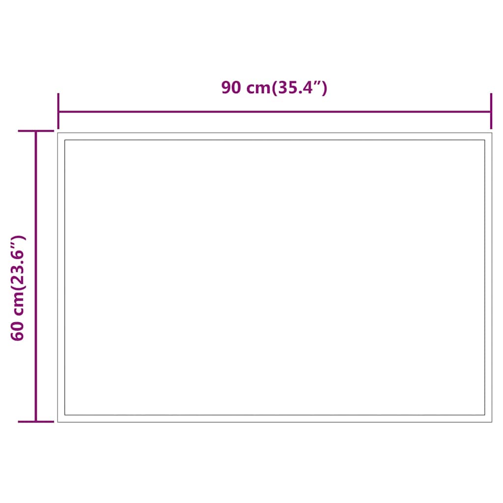 Καθρέφτης Μπάνιου με LED 90x60 εκ.