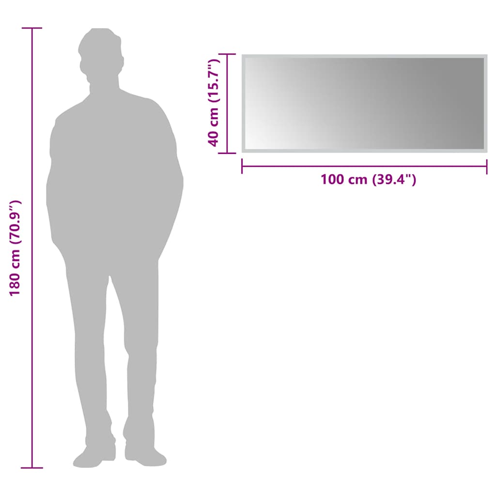 Καθρέφτης Μπάνιου με LED 100x40 εκ. - PAKOBAZAAR