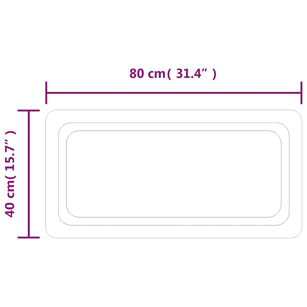 Καθρέφτης Μπάνιου με LED 80x40 εκ. - PAKOBAZAAR