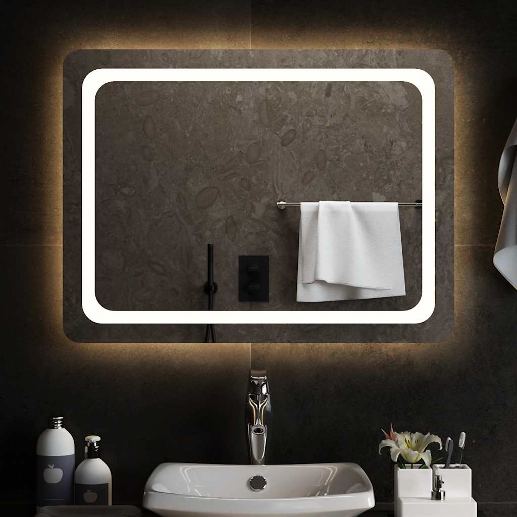 Καθρέφτης Μπάνιου με LED 80x60 εκ. - PAKOBAZAAR