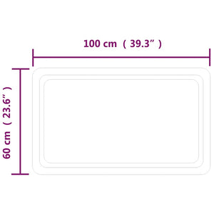Καθρέφτης Μπάνιου με LED 100x60 εκ. - PAKOBAZAAR