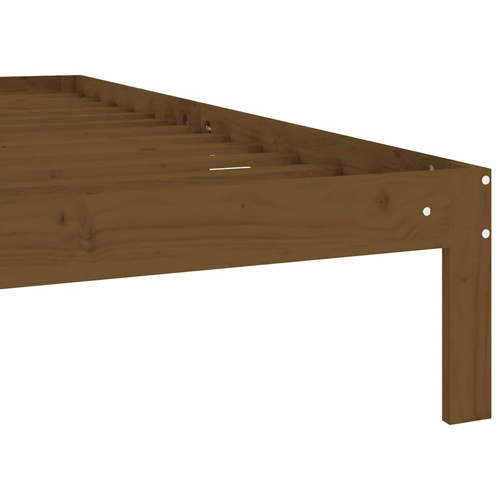 Πλαίσιο Κρεβατιού Καφέ Μελί 100 x 200 εκ. από Μασίφ Ξύλο Πεύκου