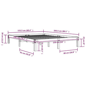 Πλαίσιο Κρεβατιού 150 x 200 εκ. Μασίφ Ξύλο King Size