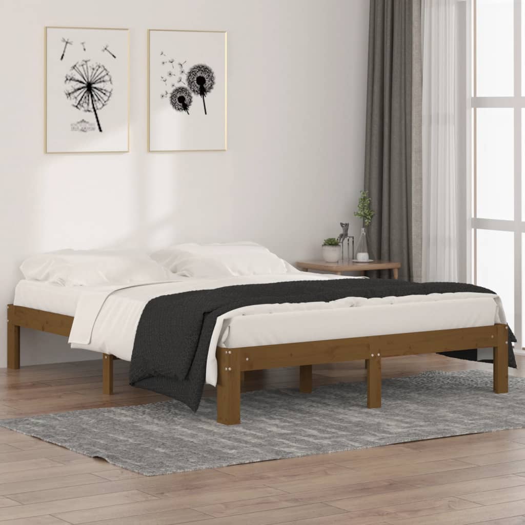 Πλαίσιο Κρεβατιού Μελί 150 x 200 εκ. Μασίφ Ξύλο King Size - Pakobazaar