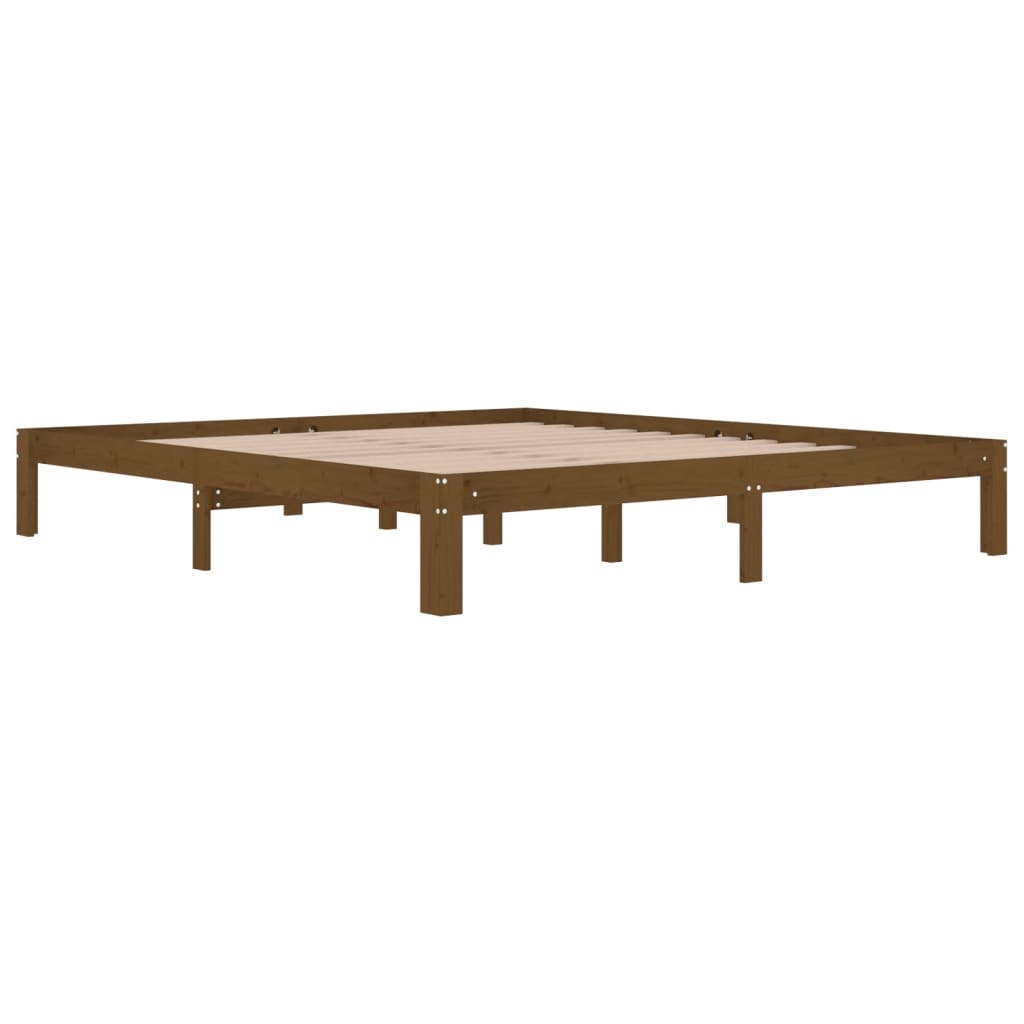 Πλαίσιο Κρεβατιού Μελί 180 x 200 εκ. Μασίφ Ξύλο Super King