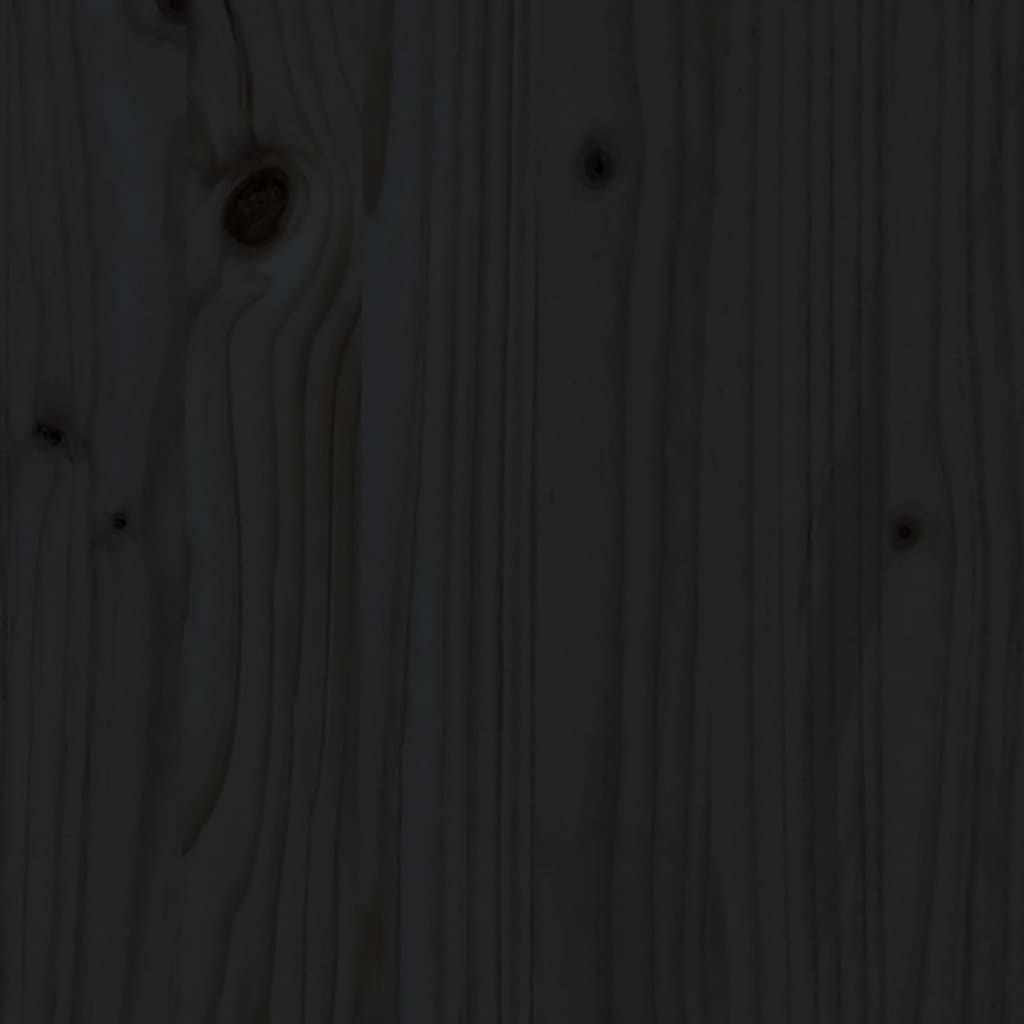 Πλαίσιο Κρεβατιού Μαύρο 75 x 190εκ. από Μασίφ Ξύλο Small Single - Pakobazaar