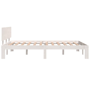 Πλαίσιο Κρεβατιού Λευκό 120x190 εκ. Μασίφ Ξύλο Small Double