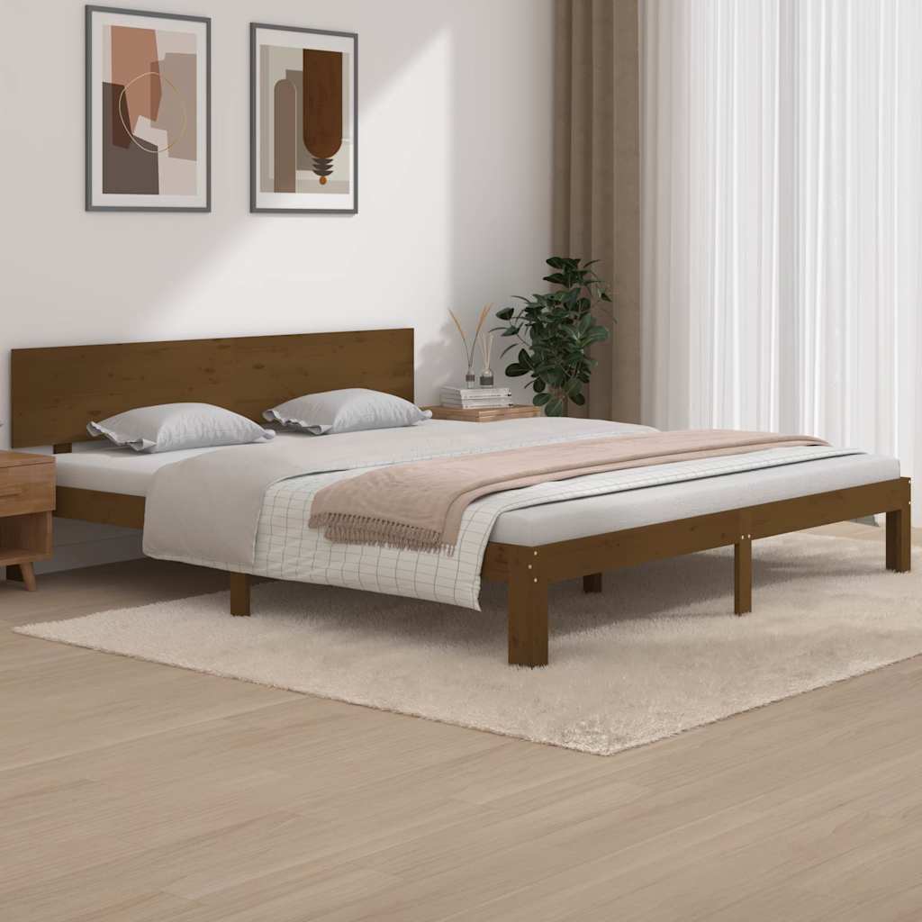 Πλαίσιο Κρεβατιού Μελί 180 x 200 εκ. Μασίφ Ξύλο Super King
