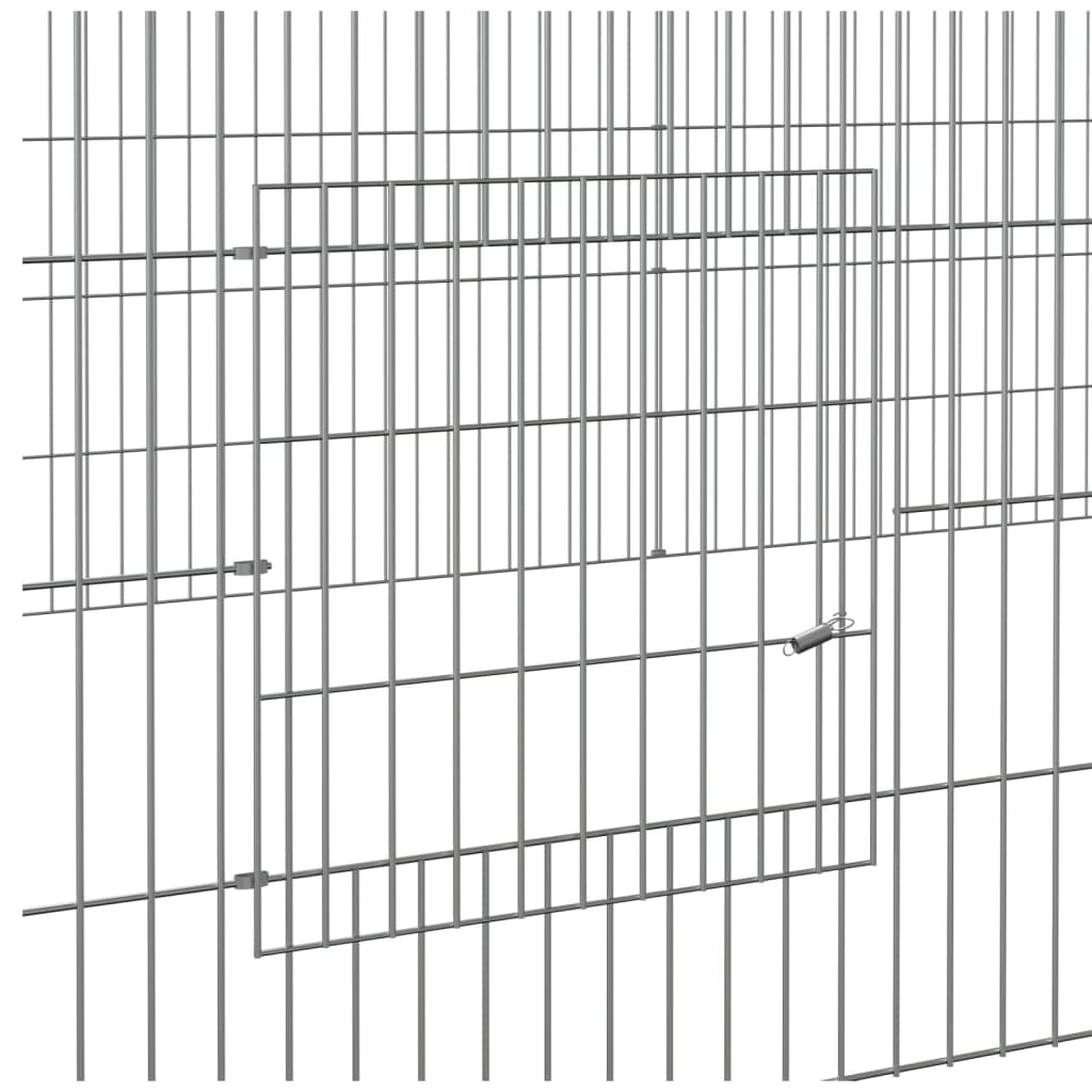 Κλουβί Κουνελιών 3 Πάνελ 325x109x54 εκ. από Γαλβανισμένο Σίδερο - Pakobazaar