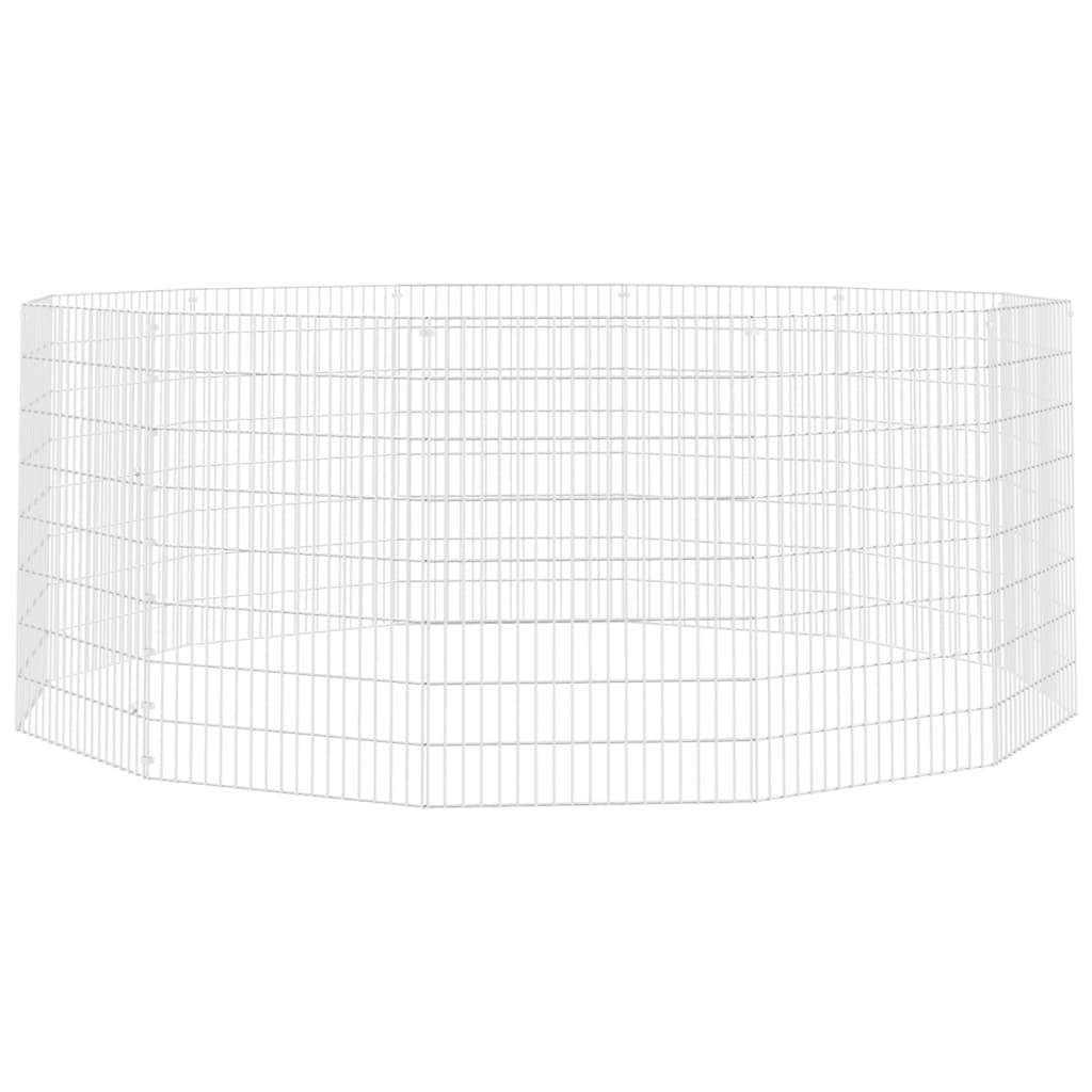 Περίφραξη Ζώων Ελεύθερης Βοσκής 12 Πάνελ 54x80 εκ. Γαλβ. Σίδερο - PAKOBAZAAR