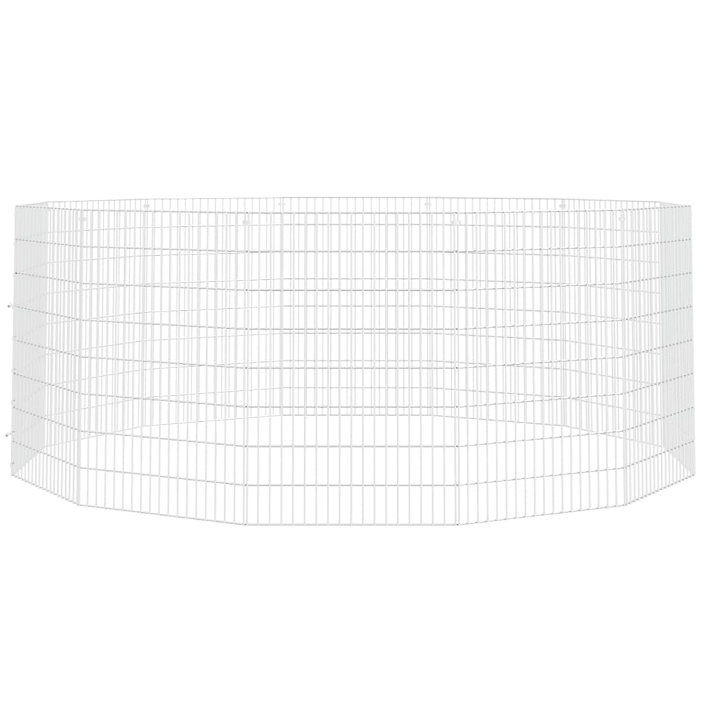 Περίφραξη Ζώων Ελεύθερης Βοσκής 12 Πάνελ 54x80 εκ. Γαλβ. Σίδερο - PAKOBAZAAR