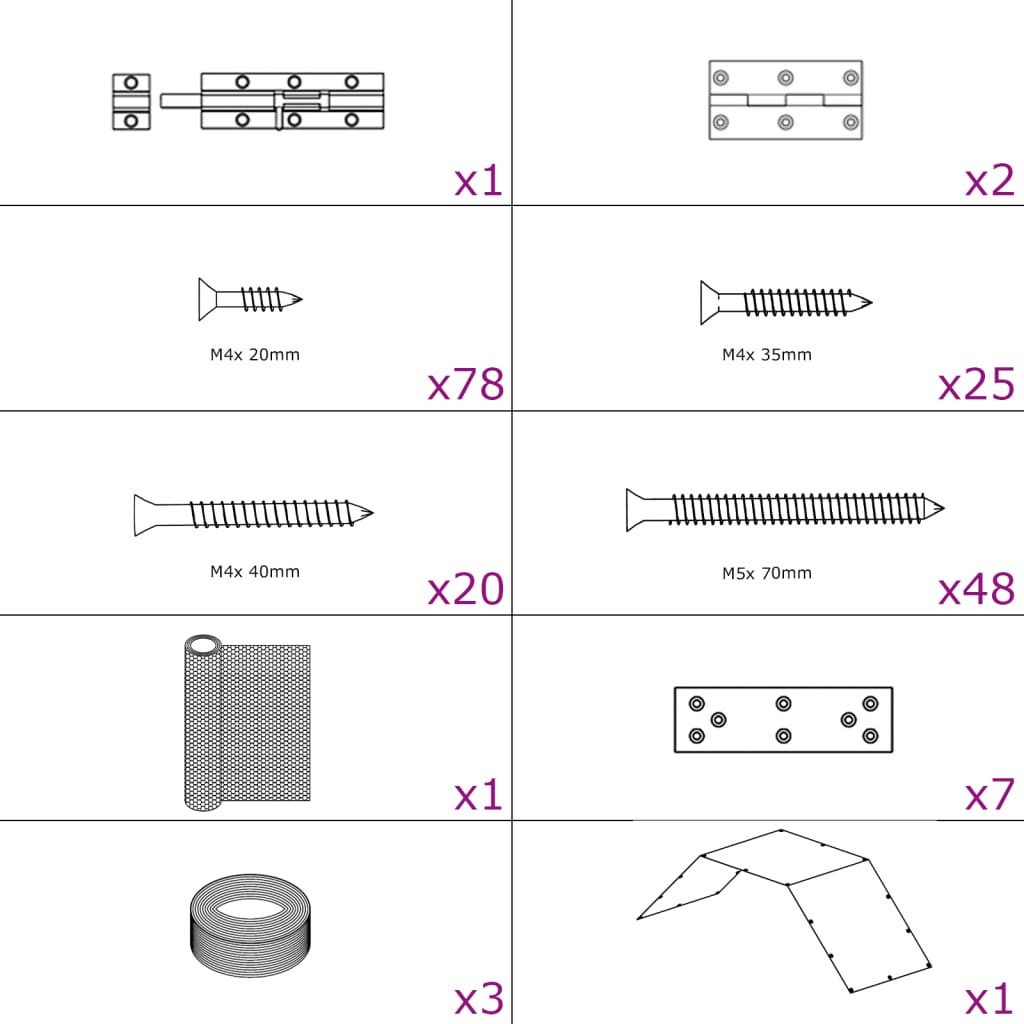 Κοτέτσι 268x100x190 εκ. Μεταλλικό - Pakobazaar