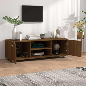 Έπιπλο Τηλεόρασης Καφέ Δρυς 110 x 40 x 35 εκ. από Επεξεργ. Ξύλο